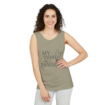 Soft cotton tank top with a playful pet quote – perfect for proud pet lovers.