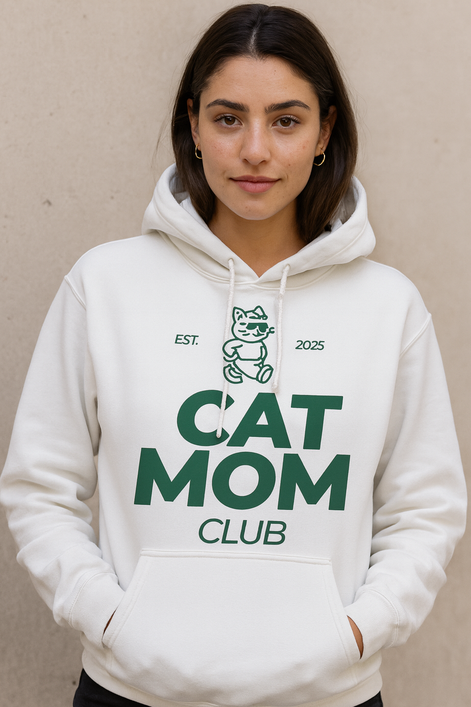CAT MOM CLUB – Premium Hoodie Edition